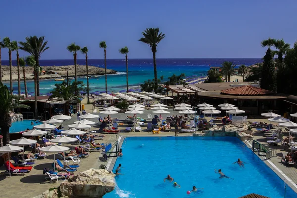 Top view of the hotel on the sea — Stock Photo, Image