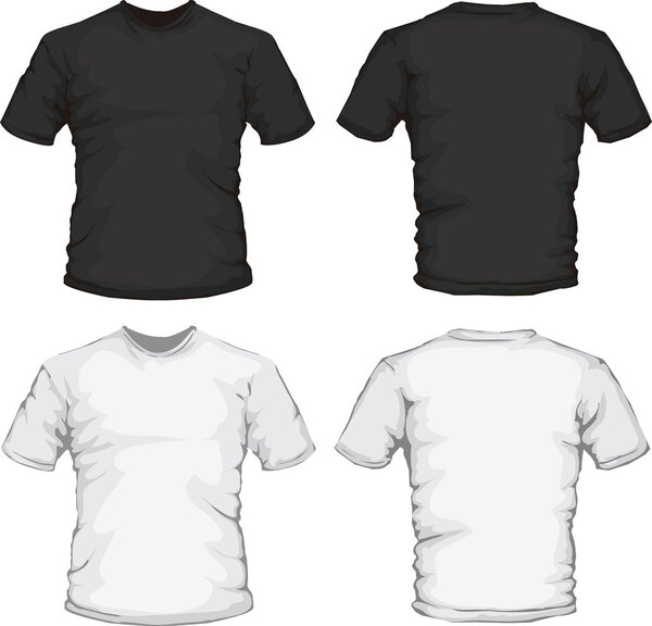 Черно-белые мужские рубашки шаблон
