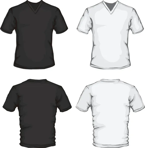 Vorlage für T-Shirt mit V-Ausschnitt — Stockvektor