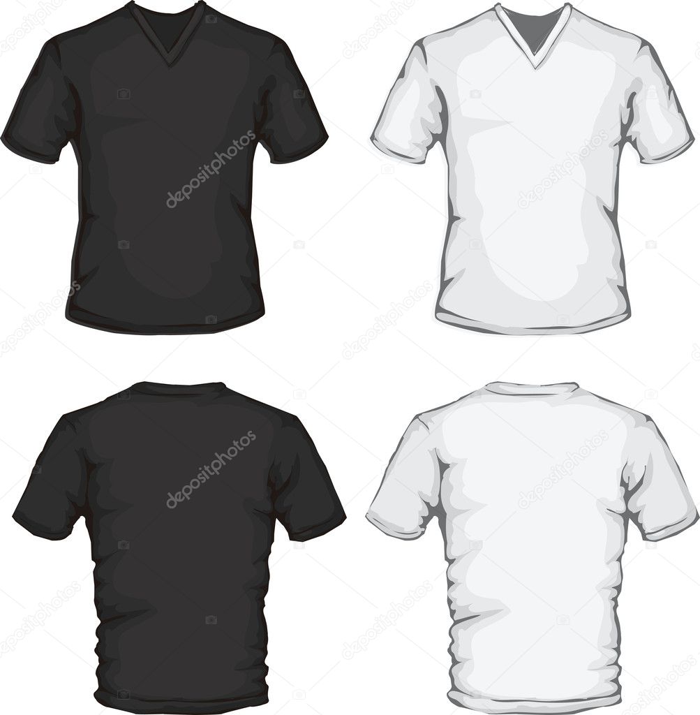 V-neck shirt template — Stock Vector © airdone #34918757