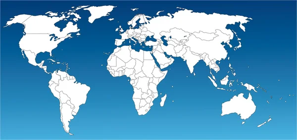 Mappa del mondo — Vettoriale Stock