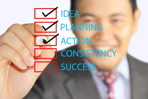 Business plan checklist — Stock Photo, Image