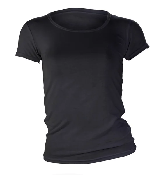 Modèle de t-shirt blanc noir pour femme — Photo