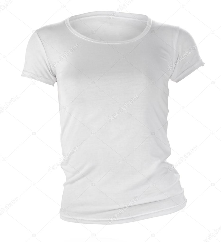women's blank white t-shirt template