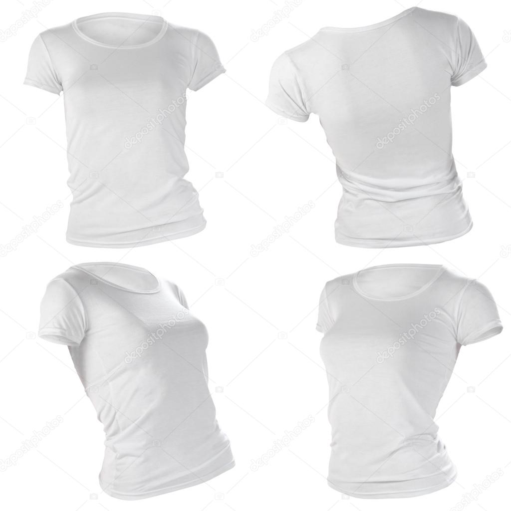 women's blank white t-shirt template