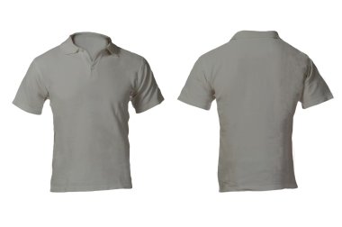 Erkekler boş gri polo gömlek şablonu