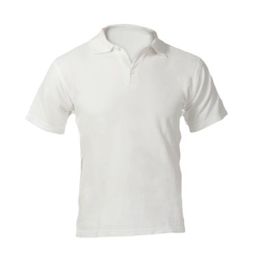 Erkekler boş beyaz polo gömlek şablonu