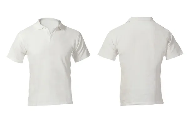 Modelo branco branco branco da camisa do pólo dos homens — Fotografia de Stock