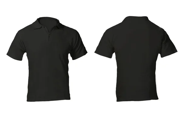 Maschile Bianco Nero Polo Template — Foto Stock