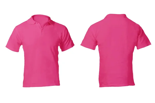 Men's Blank Pink Polo Shirt Template — Stock Photo, Image