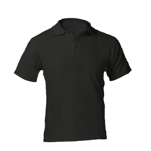 Mannen lege zwarte polo shirt sjabloon — Stockfoto