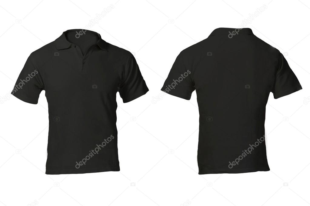Men's Blank Black Polo Shirt Template