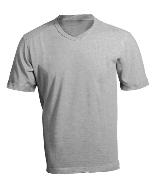 Modèle de chemise à col V gris blanc pour hommes — Photo