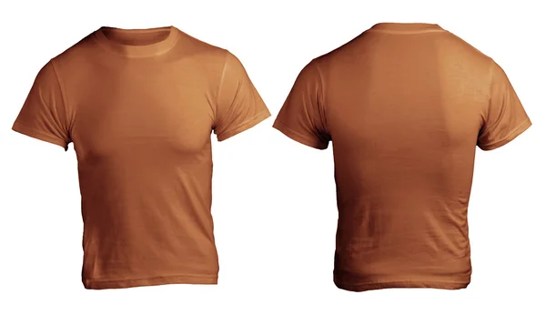 남자의 빈 브라운 셔츠 서식 파일 — 스톡 사진