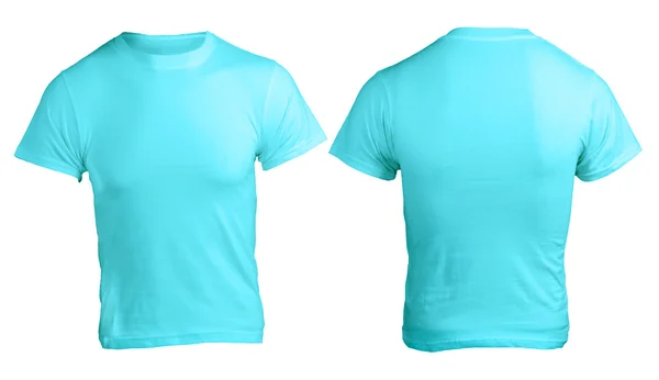 Modelo de camisa azul em branco masculino — Fotografia de Stock