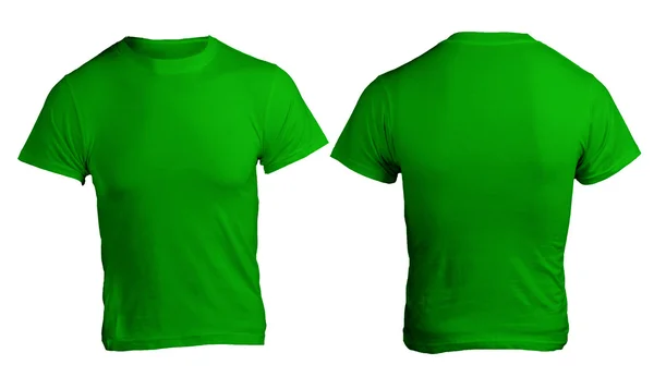 Men 's Blank Green Shirt Template — стоковое фото