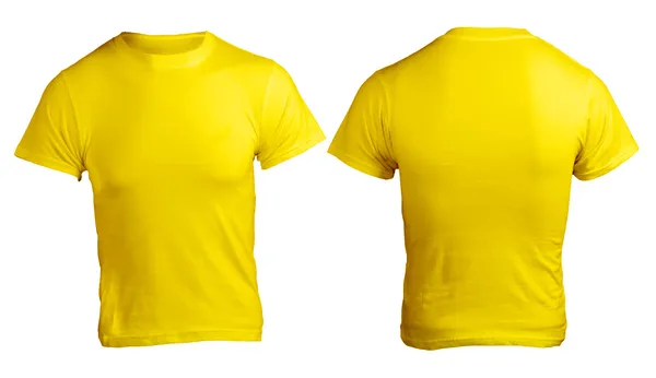 Maschile bianco giallo camicia modello — Foto Stock