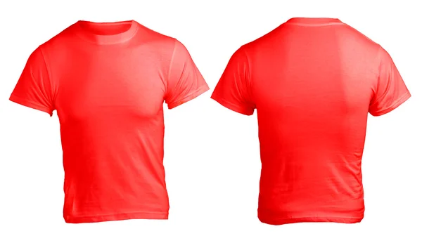 Plantilla de camisa roja en blanco de los hombres — Foto de Stock