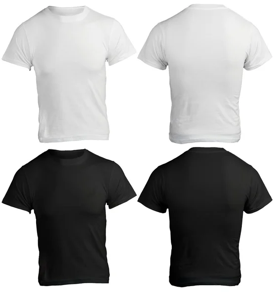 Modelo de camisa em branco preto e branco masculino — Fotografia de Stock