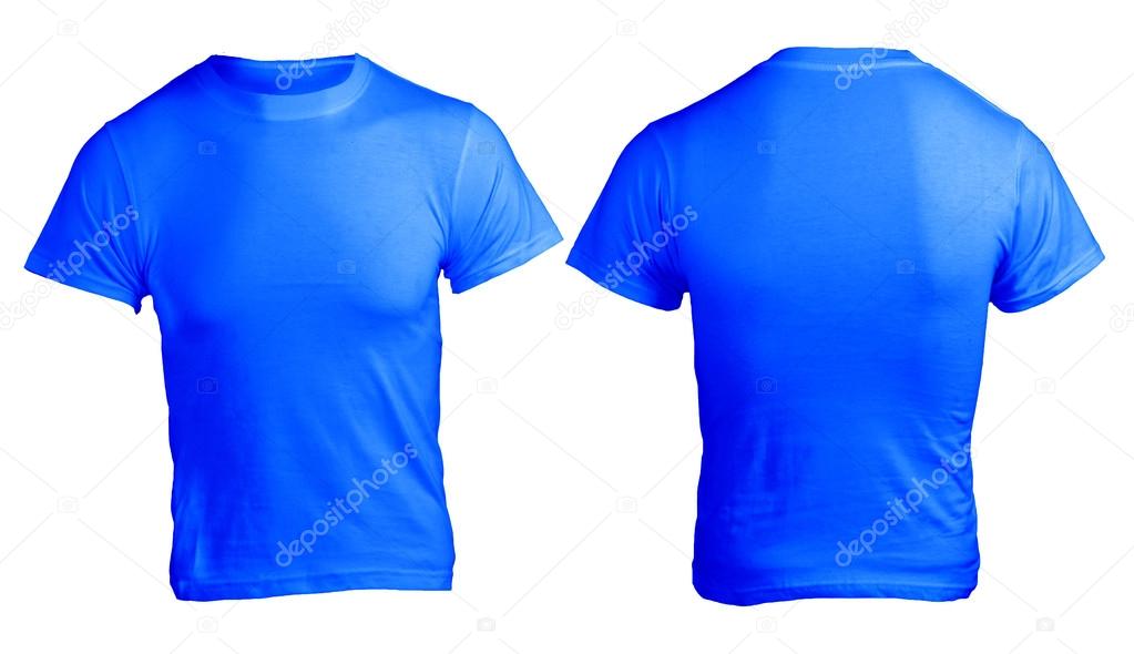 Men's Blank Blue Shirt Template