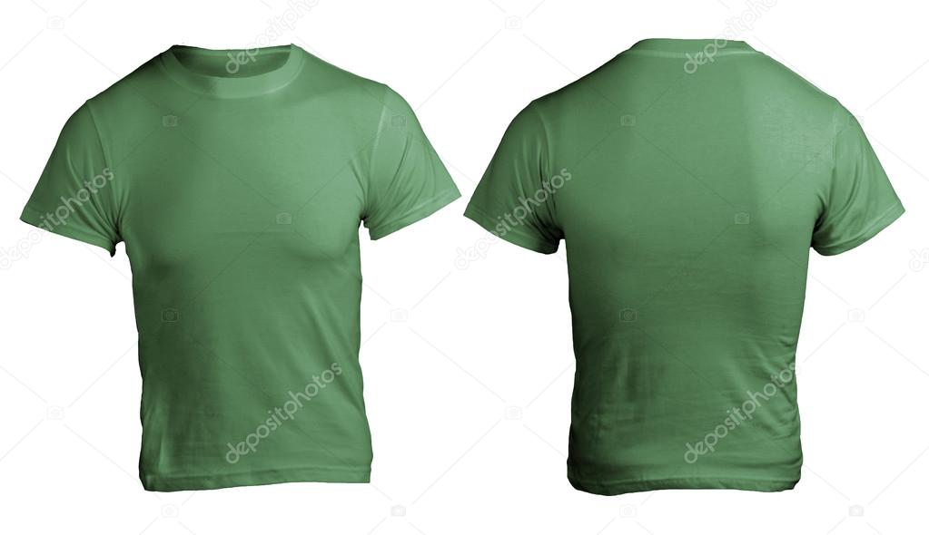 Men's Blank Green Shirt Template