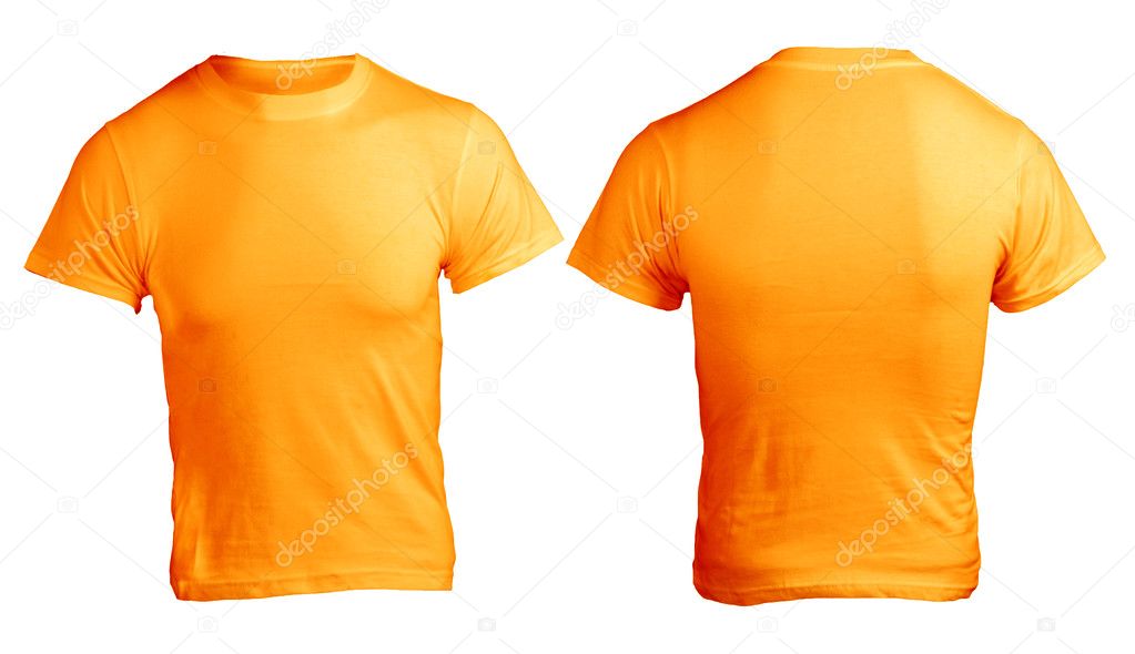 Orange shirt template | Men's Blank Orange Shirt Template — Stock Photo ...
