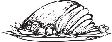 kavrulmuş et doodle