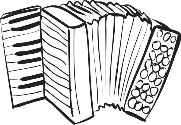 Каракулі, акордеона — стоковий вектор