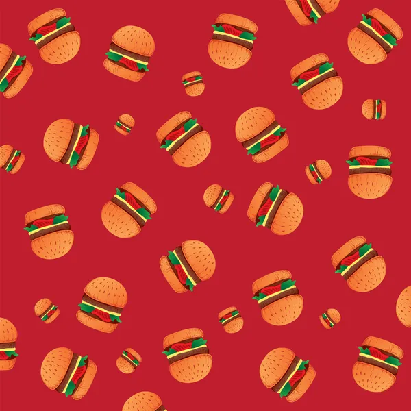 Hamburgers behang — Stockvector