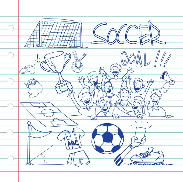 Fotboll doodle — Stock vektor