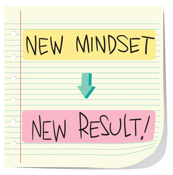 New Mindset New Result — Stock Vector