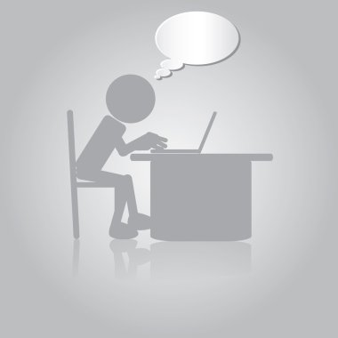 düz adam laptop ile çalışma