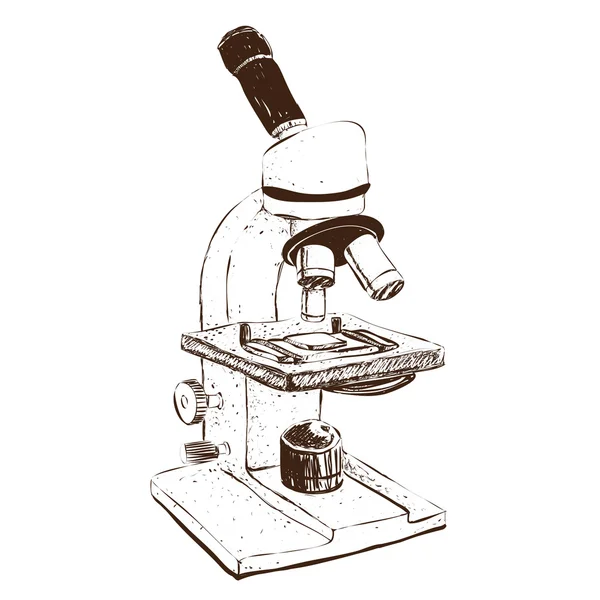 Microscopio doodle — Archivo Imágenes Vectoriales