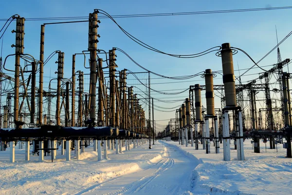 Sottostazione elettrica — Foto Stock