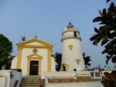 Şapel ve deniz feneri guia kale, Makao, Çin