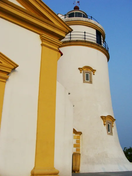 Capilla y faro en la fortaleza de Guia, Macao, China — Foto de Stock