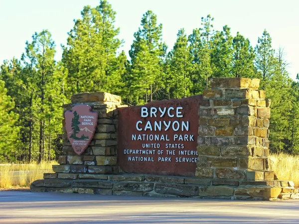 Segnale d'ingresso, Bryce Canyon National Park, Utah, USA — Foto Stock