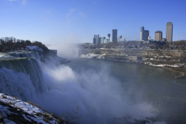 kış, new york, ABD'de Niagara falls