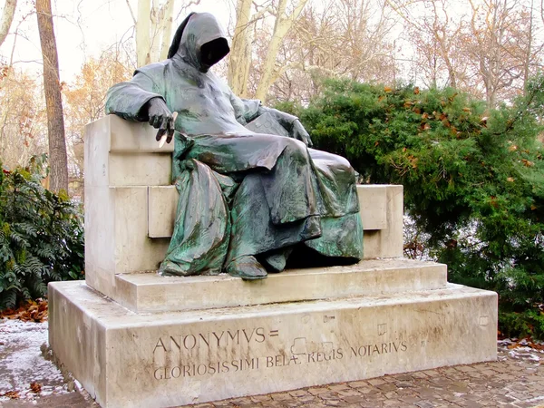 Anonim, Şehir Parkı, Budapeşte, Macaristan heykeli — Stok fotoğraf