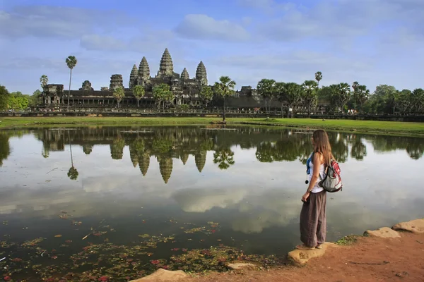 Angkor wat tempel, siem oogsten, cambodia — Stockfoto