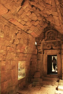 koridor, khan tapınak preah, angkor alan, siem reap, Kamboçya
