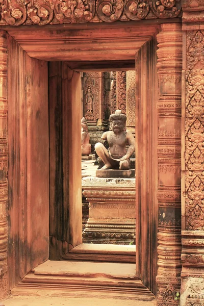 Banteay srey świątyni angkor obszar, siem reap, Kambodża — Zdjęcie stockowe