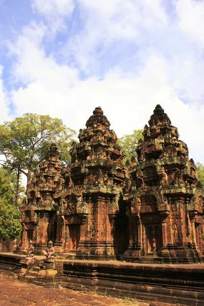 Templo de Banteay Srey, área de Angkor, Siem Reap, Camboja — Fotografia de Stock