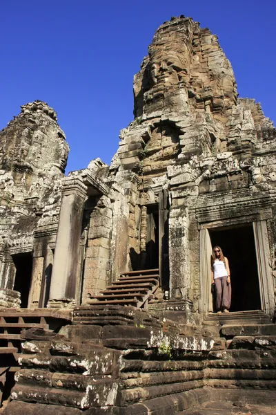 Templo de Bayon, área de Angkor, Siem Reap, Camboya — Foto de Stock