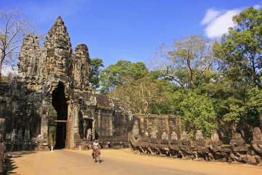 Güney kapısı angkor thom, angkor alan, siem reap, Kamboçya