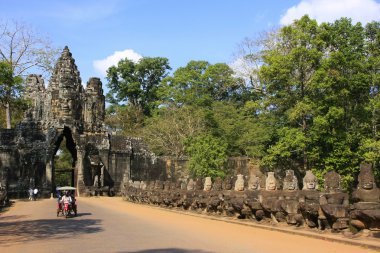 Güney kapısı angkor thom, angkor alan, siem reap, Kamboçya