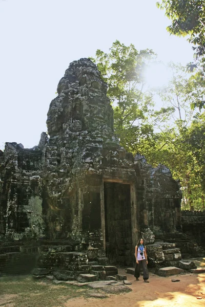 Porte d'entrée du temple Banteay Kdei, région d'Angkor, Siem Reap, Cambodge — Photo