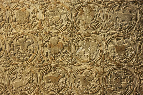 Vägg Relief, angkor wat templet, siem reap, Kambodja — Stockfoto