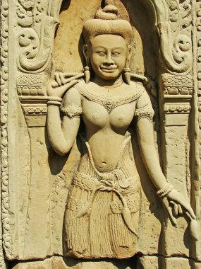 duvar bar-kabartma, baphuon Tapınağı, angkor thom, siem reap, Kamboçya