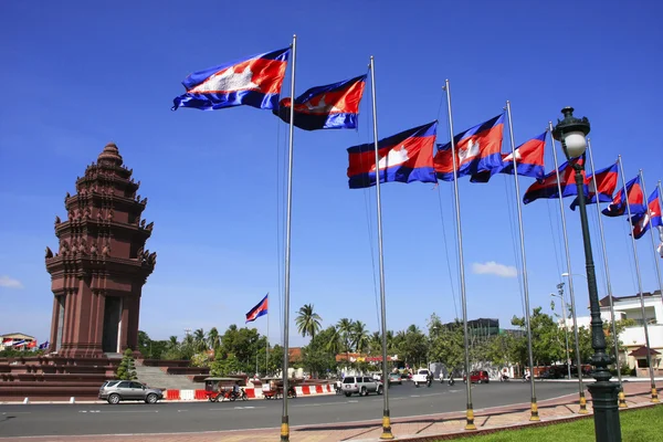 Nezávislost památník, phnom penh, Kambodža — Stock fotografie